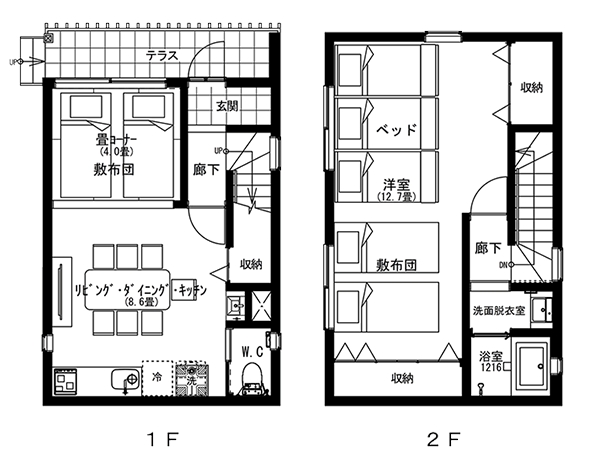 F棟間取り